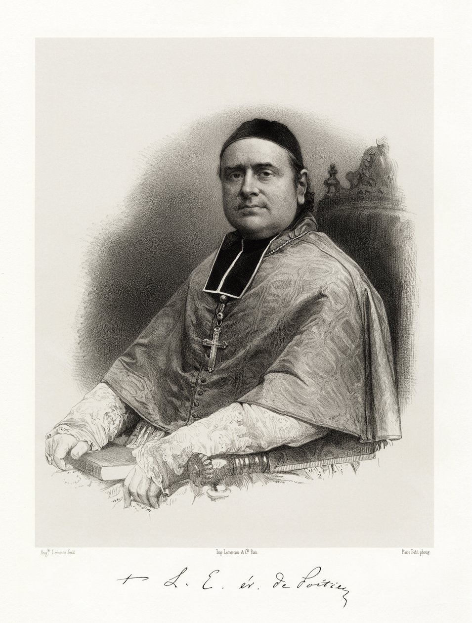 Louis Edouard Pie, 1865-66 av Auguste Charles Lemoine