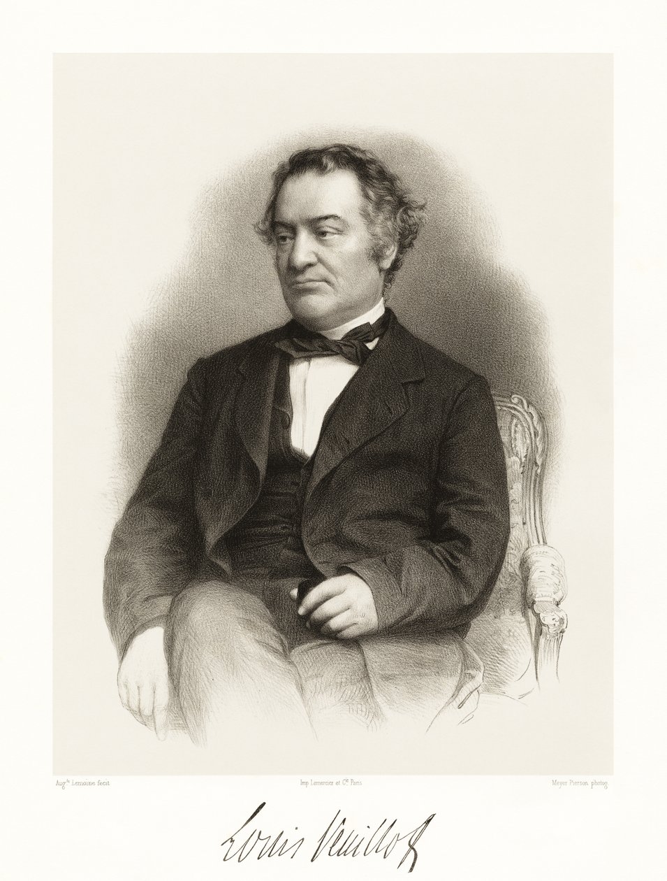 Louis Veuillot, 1865-66 av Auguste Charles Lemoine