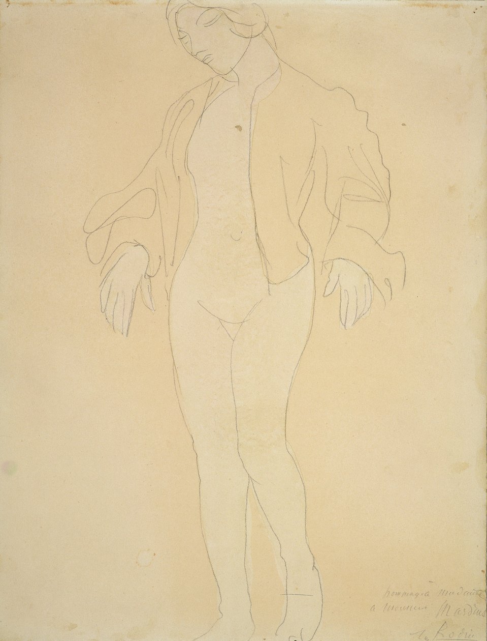En naken kvinnelig danser av Auguste Rodin