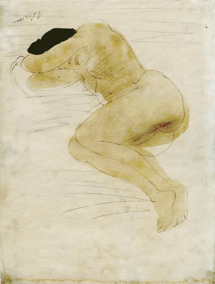 Liggende kvinne. av Auguste Rodin