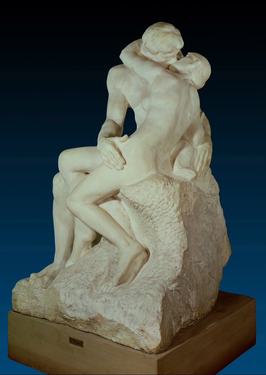 The Kiss, 1886 (marmor) (for detaljer se 63543) av Auguste Rodin