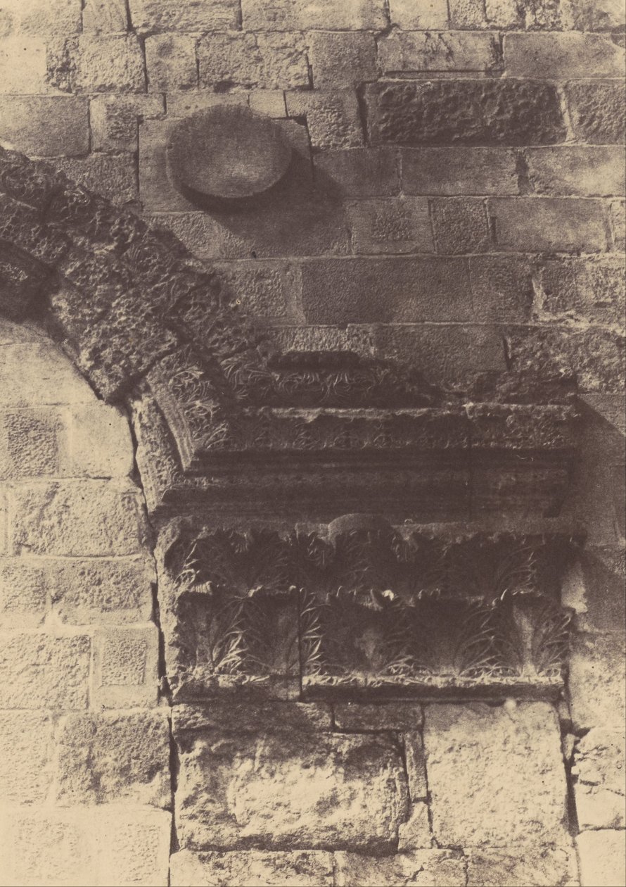 Jerusalem. Innhegning av templet. Detaljer om Golden Gate av Auguste Salzmann