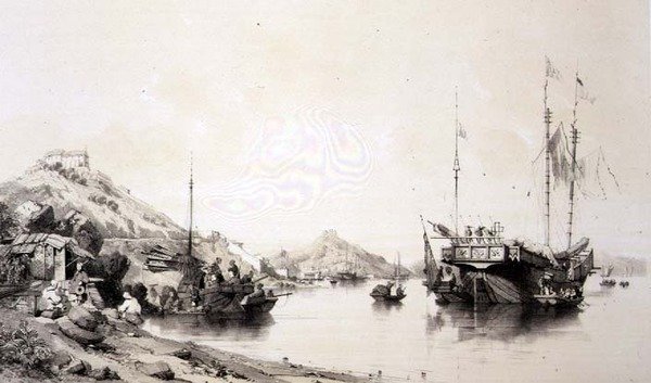 The Coast of Macao at High Tide, plate 12 fra 