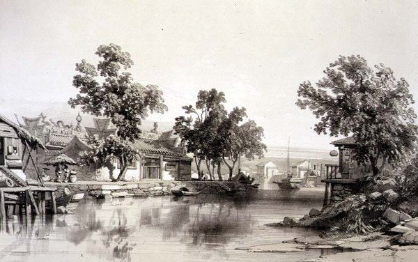 Templet og kanalen i Honan, plate 29 fra 