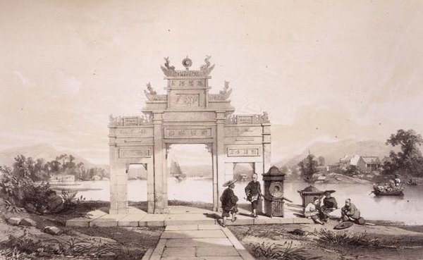 Triumfbue på Macao-Canton-kanalen, plate 19 fra 