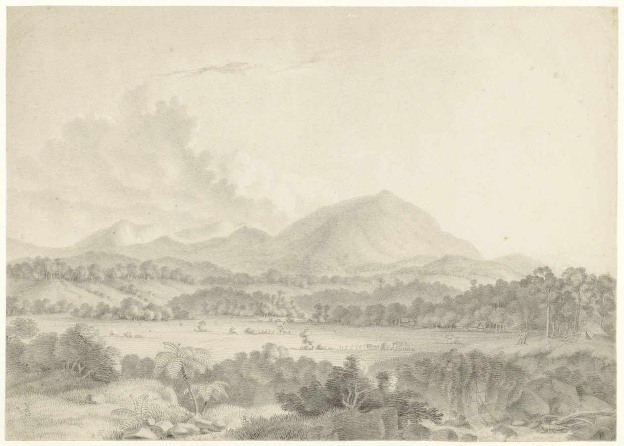 Javanesisk landskap av Auguste Antoine Joseph Payen
