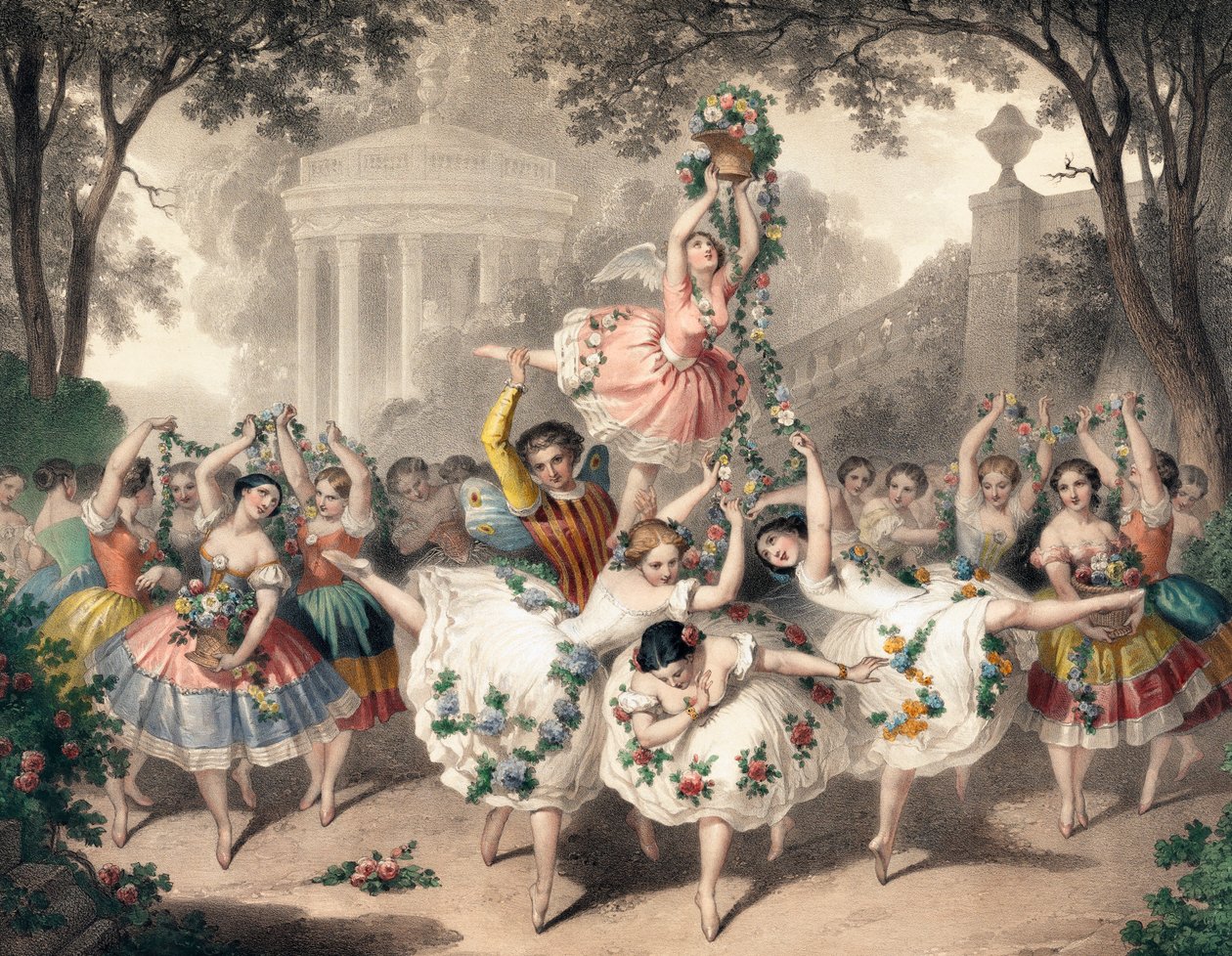 En ballett i operaen, av den franske kunstneren Pierre-Auguste Belin av Auguste Belin