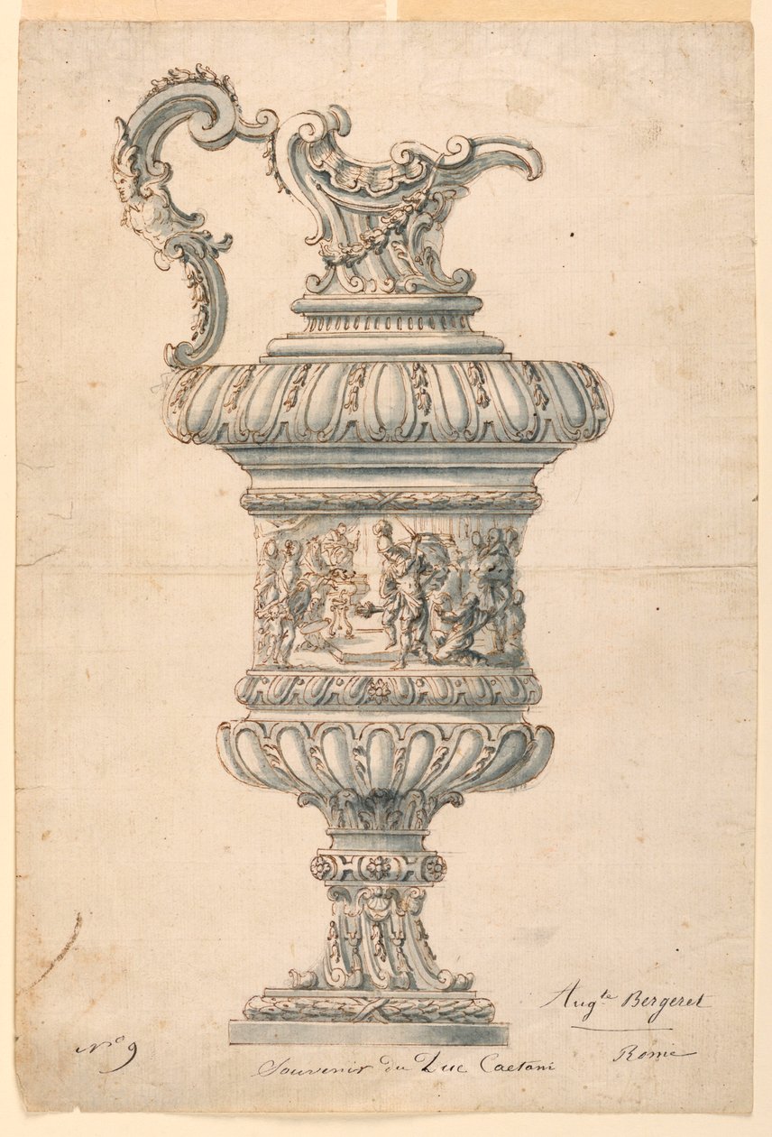 Leppetut mugge av Auguste Bergeret, French