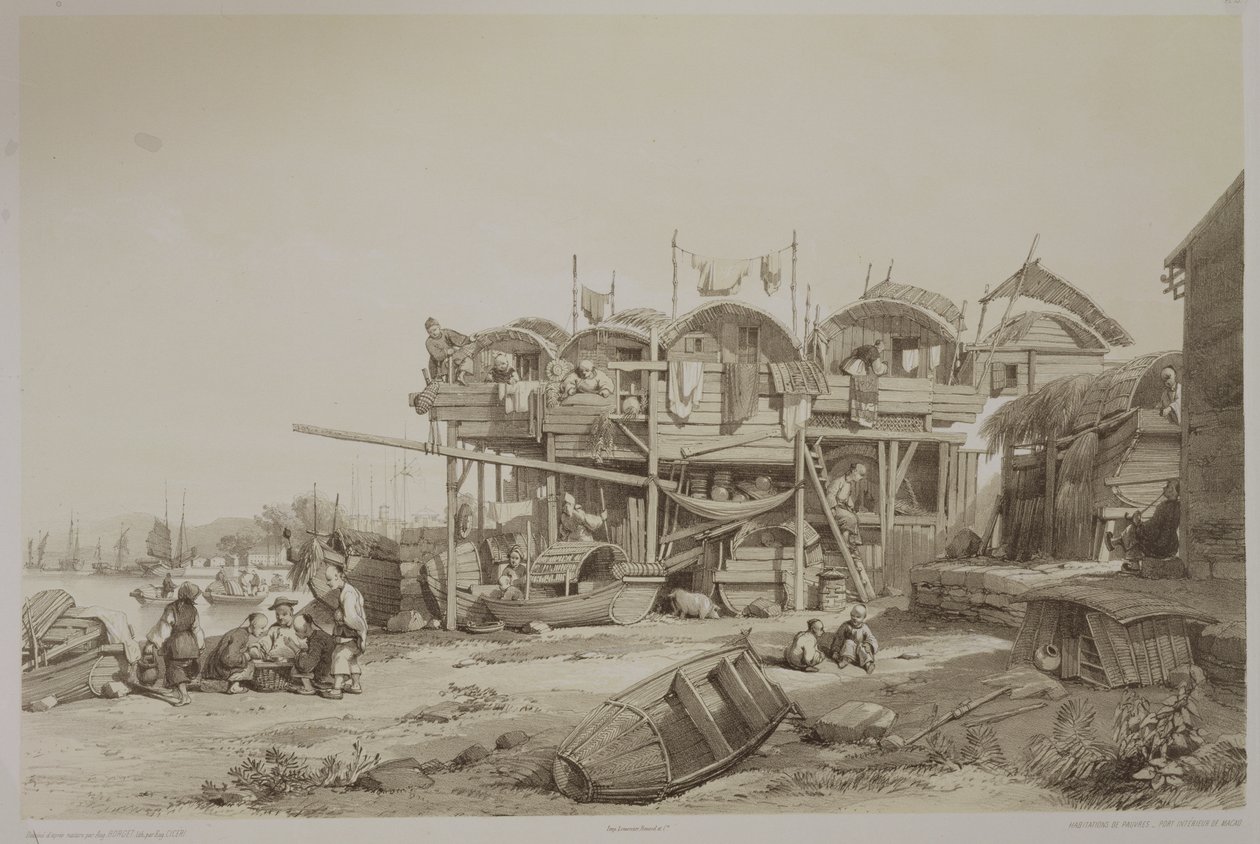 Housing for the Poor i den indre havnen i Macao, plate 13 fra 