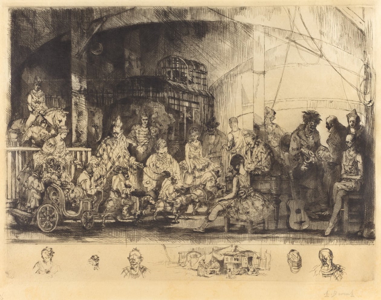 Frattelini sirkus av Auguste Brouet