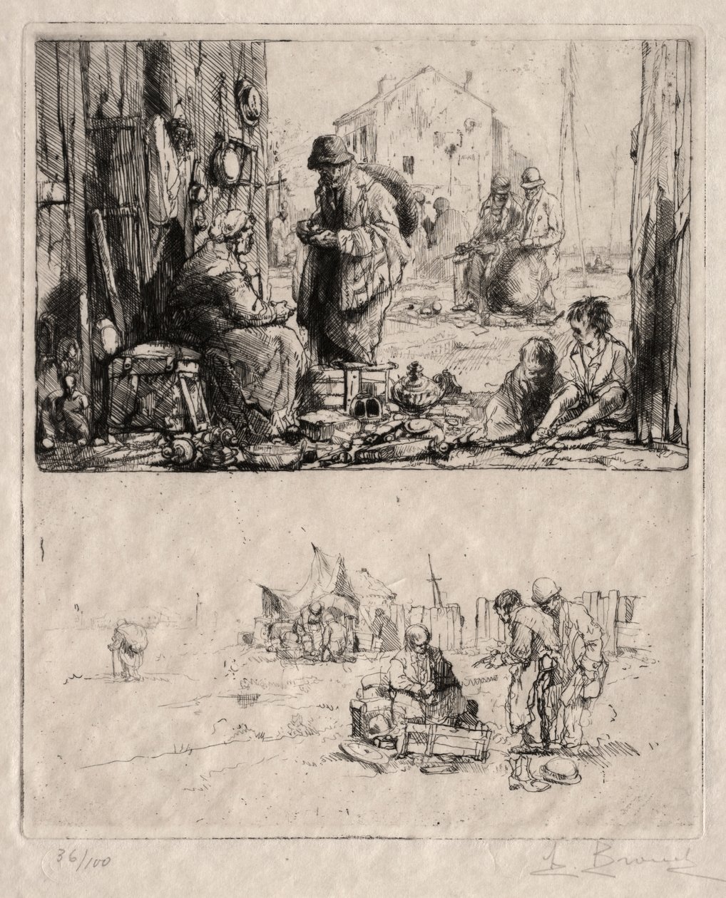 På festningsverkene ved Saint-Ouen av Auguste Brouet