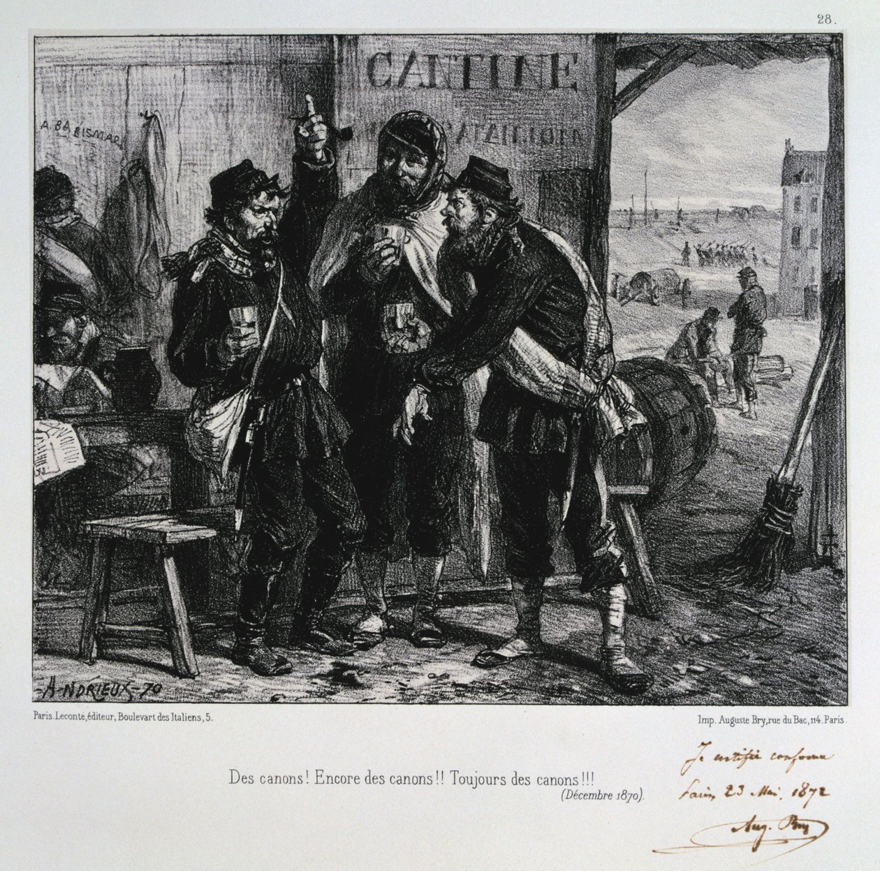 Kanoner! Flere våpen!! Alltid våpen!!! Beleiring av Paris, desember 1870 1872 av Auguste Bry