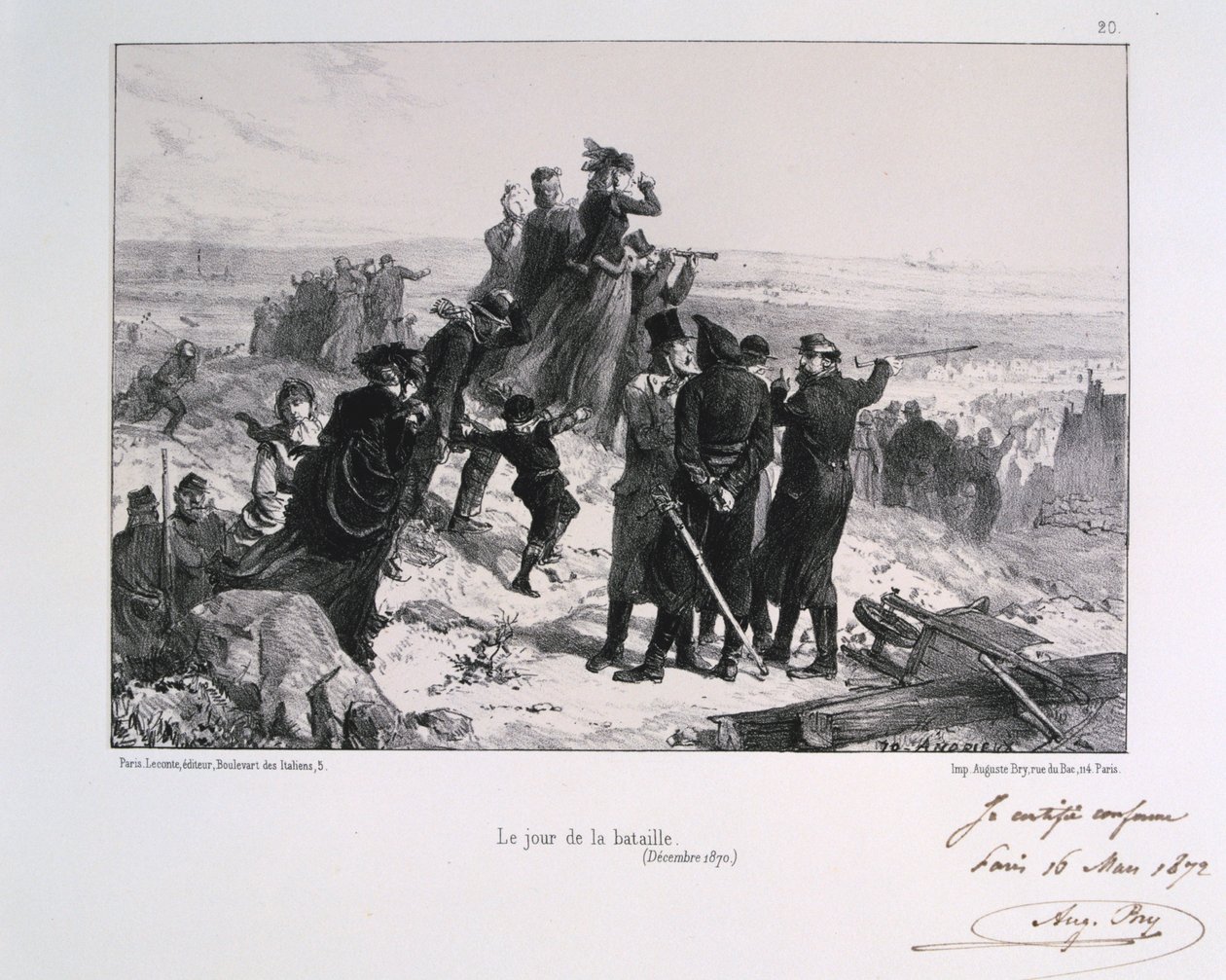 Le Jour du Bataille Slagets dag, beleiringen av Paris, fransk-prøyssisk krig, 1870 1871 av Auguste Bry