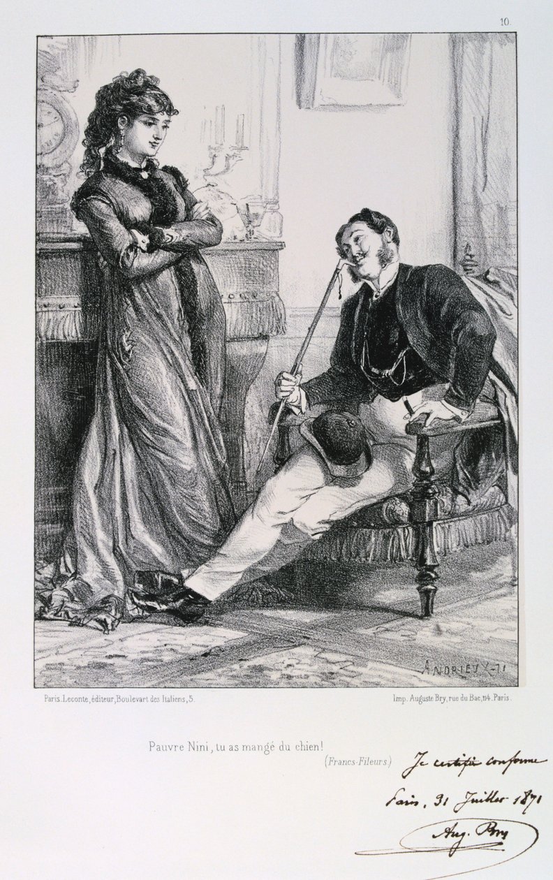 Stakkars Nini, du spiste hund!, Siege of Paris, 1871. av Auguste Bry