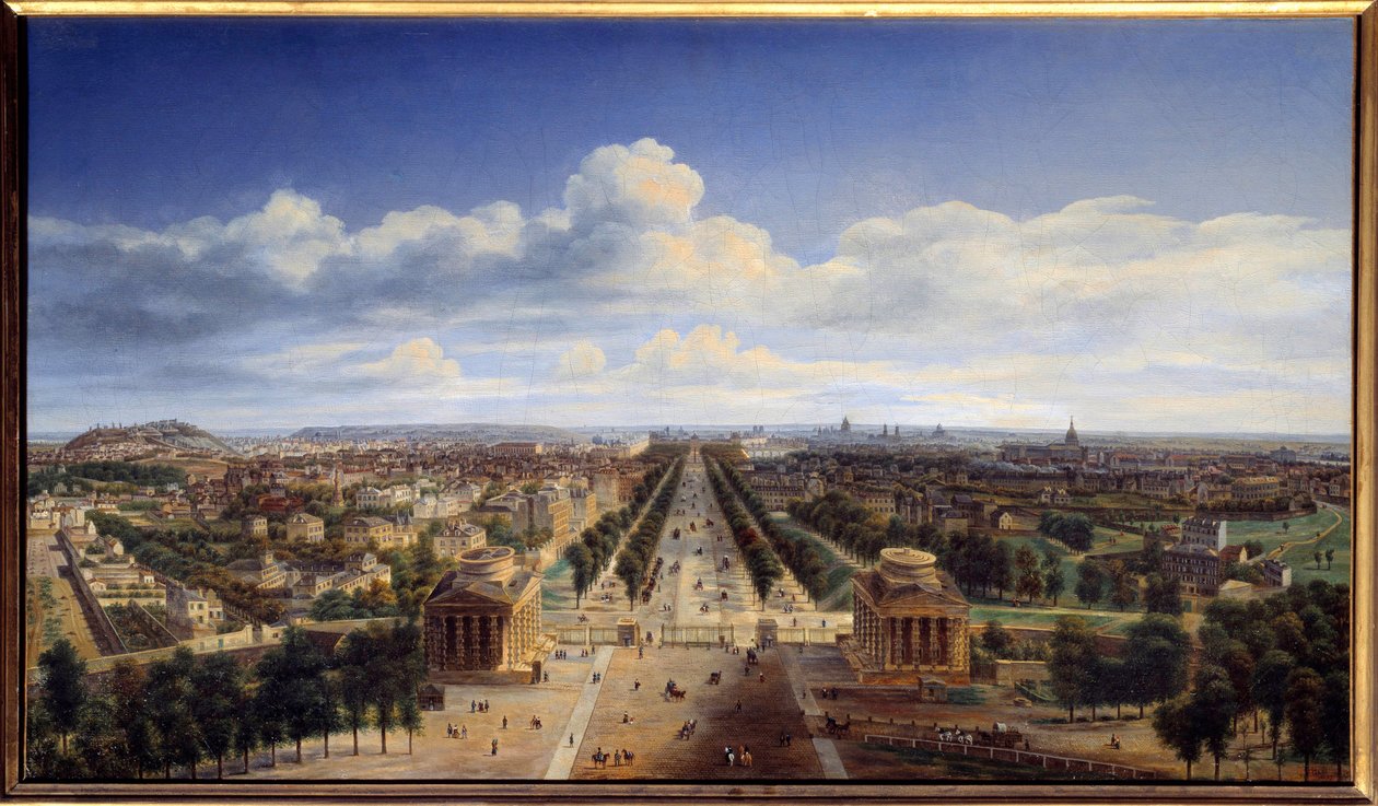 Utsikt over Paris tatt fra Arc de Triomphe de l