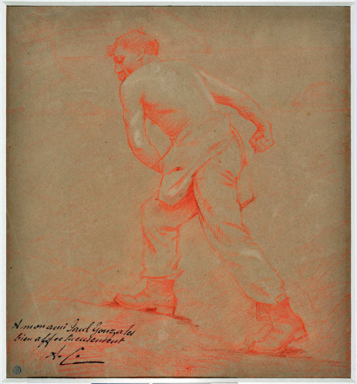 Le sower Tegning av Auguste Carli (1868-1930) av Auguste Carli