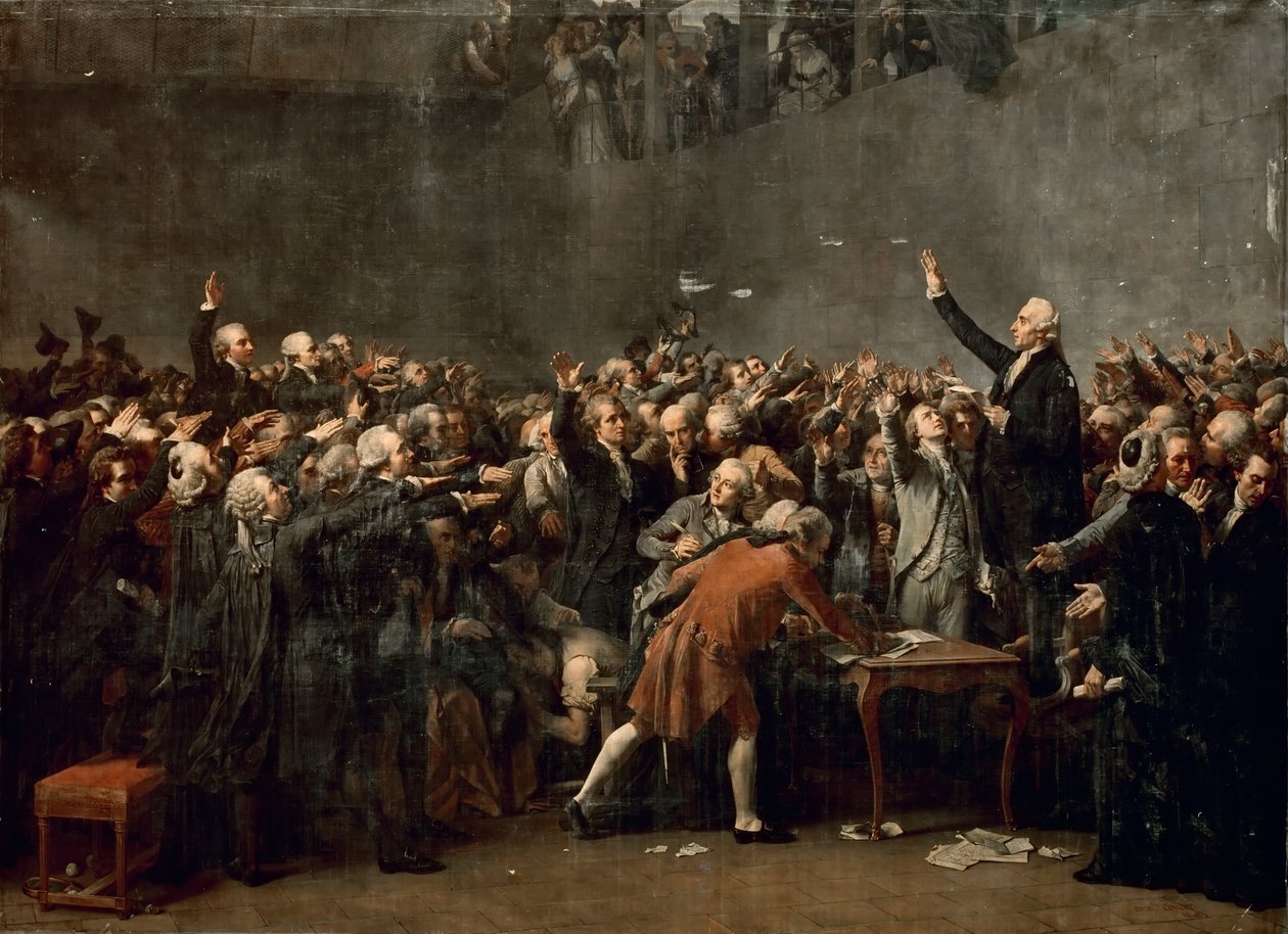 Tennisbaneeden 20. juni 1789 av Louis Charles Auguste Couder