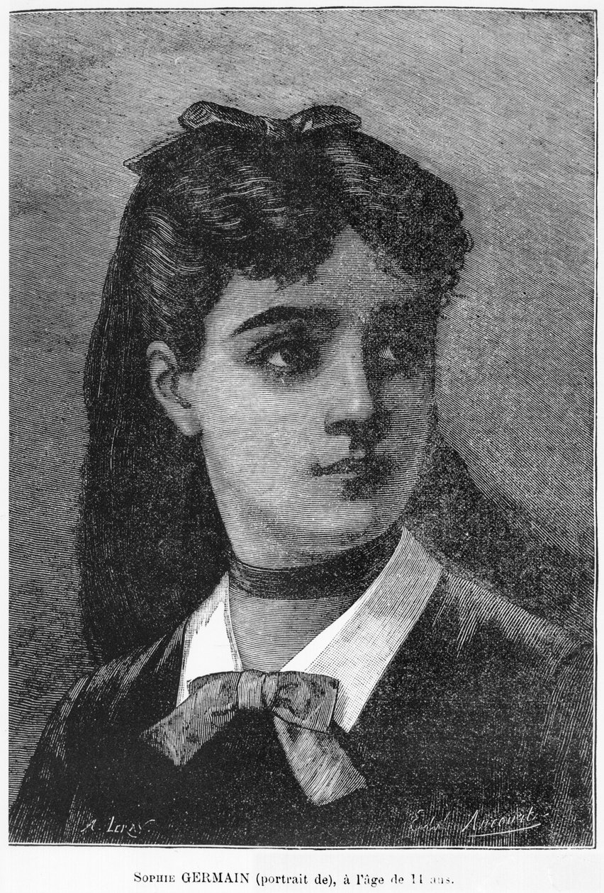 Sophie Germain (1776-1831) 14 år gammel, illustrasjon fra 