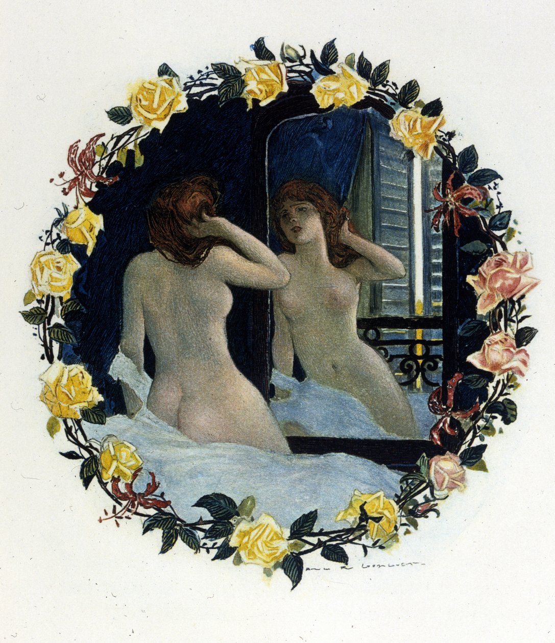 Illustrasjon av Auguste François Gorguet (1862 - 1927) for ""Le Lys rouge"" av Anatole France (1844 - 1924). 1894. av Auguste Francois Gorguet