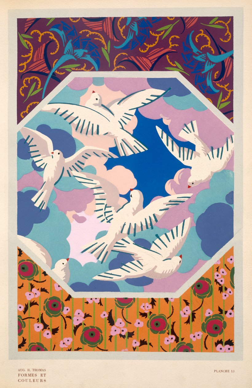 Motiver Decoratifs Plate 13, 1922 av Auguste H. Thomas