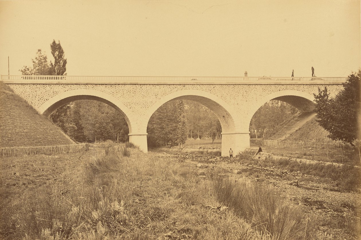 Viadukten over Rhinen, nær Pradines av Auguste Hippolyte Collard