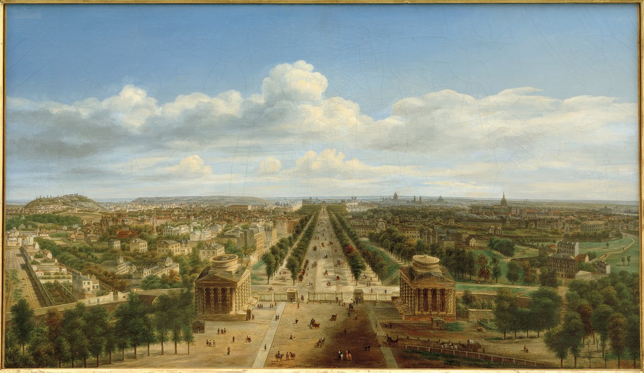 Utsikt over Paris, tatt fra Arc de Triomphe de l
