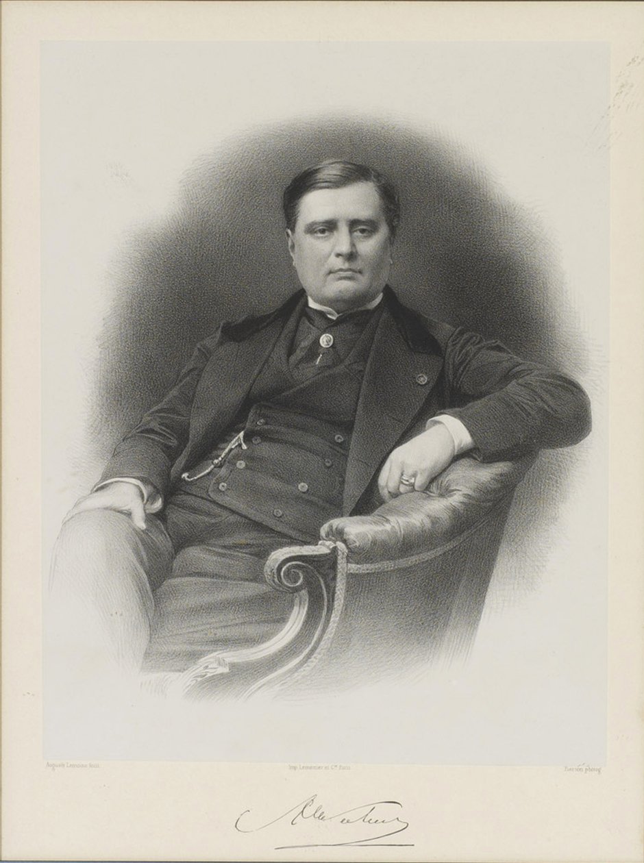 Portrett av Alexandre Florian Joseph, grev Colonna-Walewski 1810-1868 av Auguste Lemoine