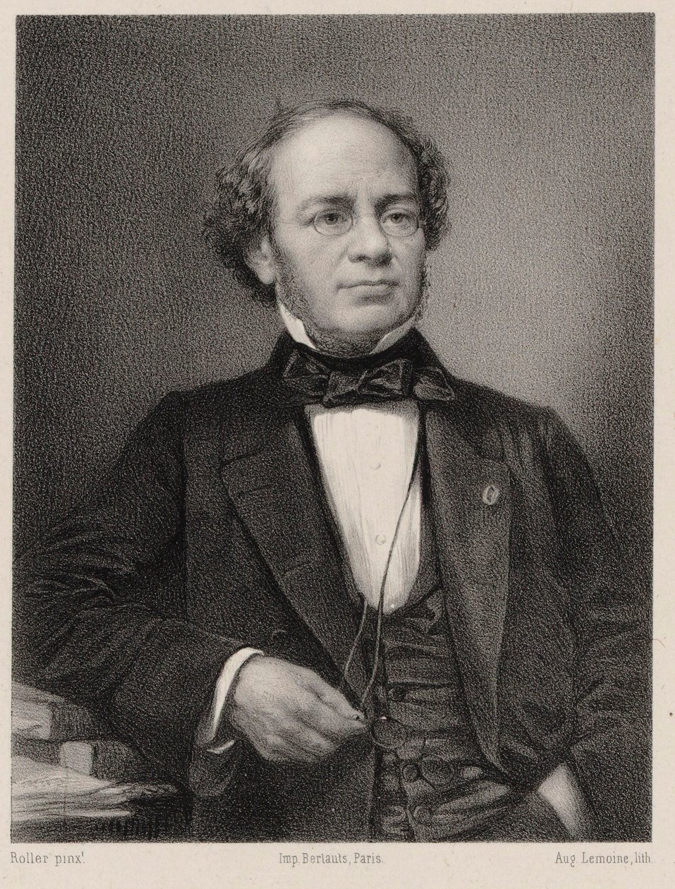Portrett av komponisten Jacques Fromental Halévy 1799-1862. av Auguste Lemoine