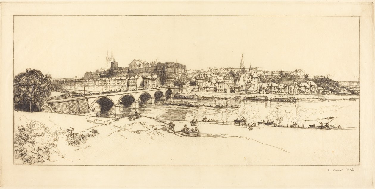 Angers - Panoramautsikt av Auguste Lepere