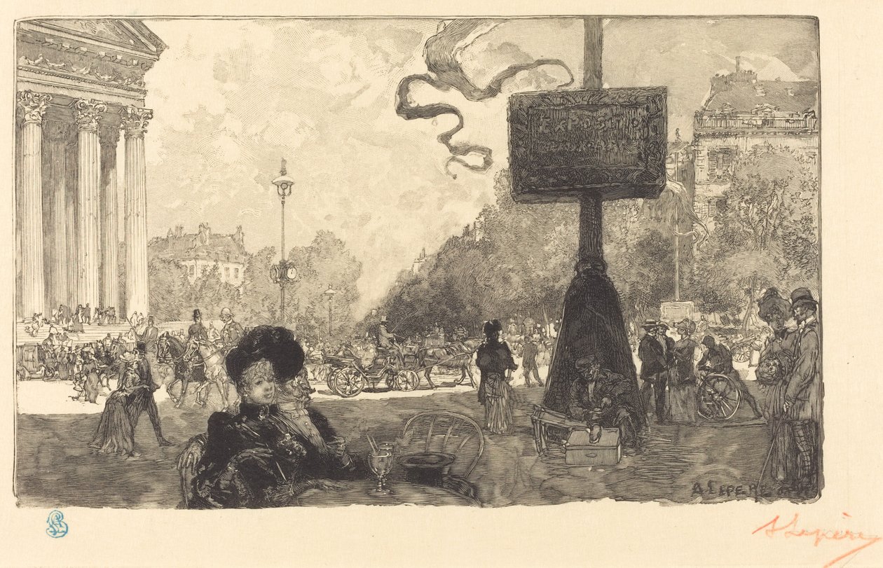 Hjørne av Rue Royale av Auguste Lepere