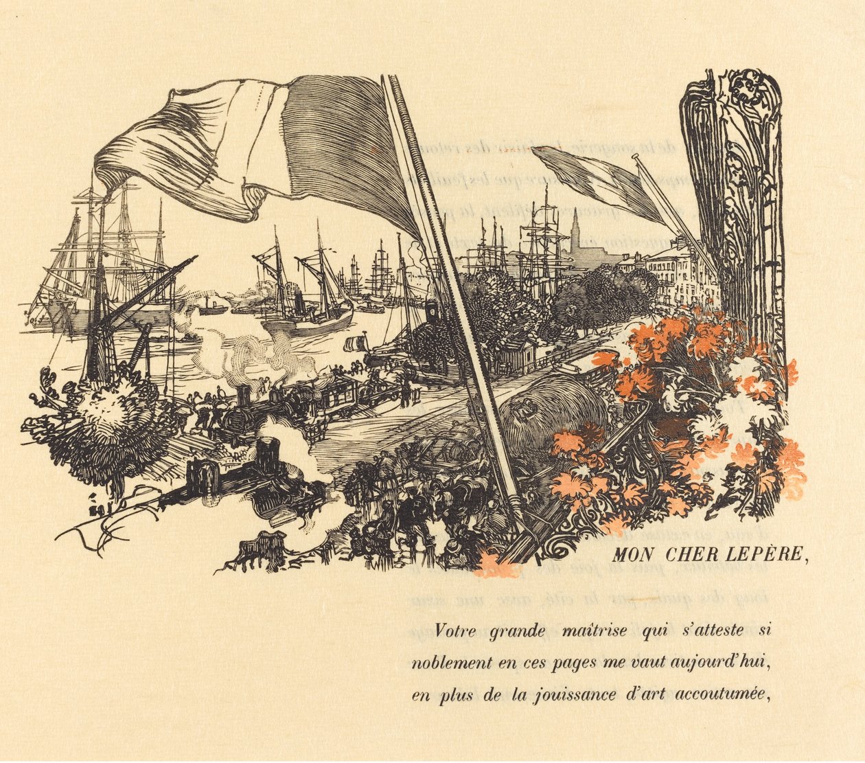 Dedikasjonsside, utgitt 1900. av Auguste Lepere