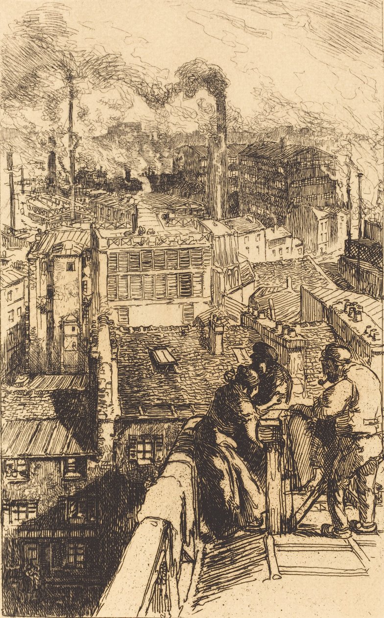 Gobelins Quarter Gobelins Quarter, 1893. av Auguste Lepere