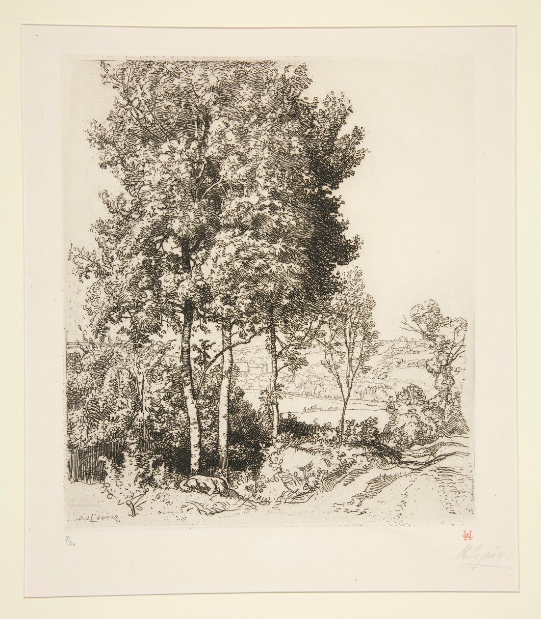 La vall?e du Petit Morin pr?s de Verdelot (Seine-et-Marne) (lille Morin-dalen nær Verdelot [Seine-et-Marne]) av Auguste Lepere