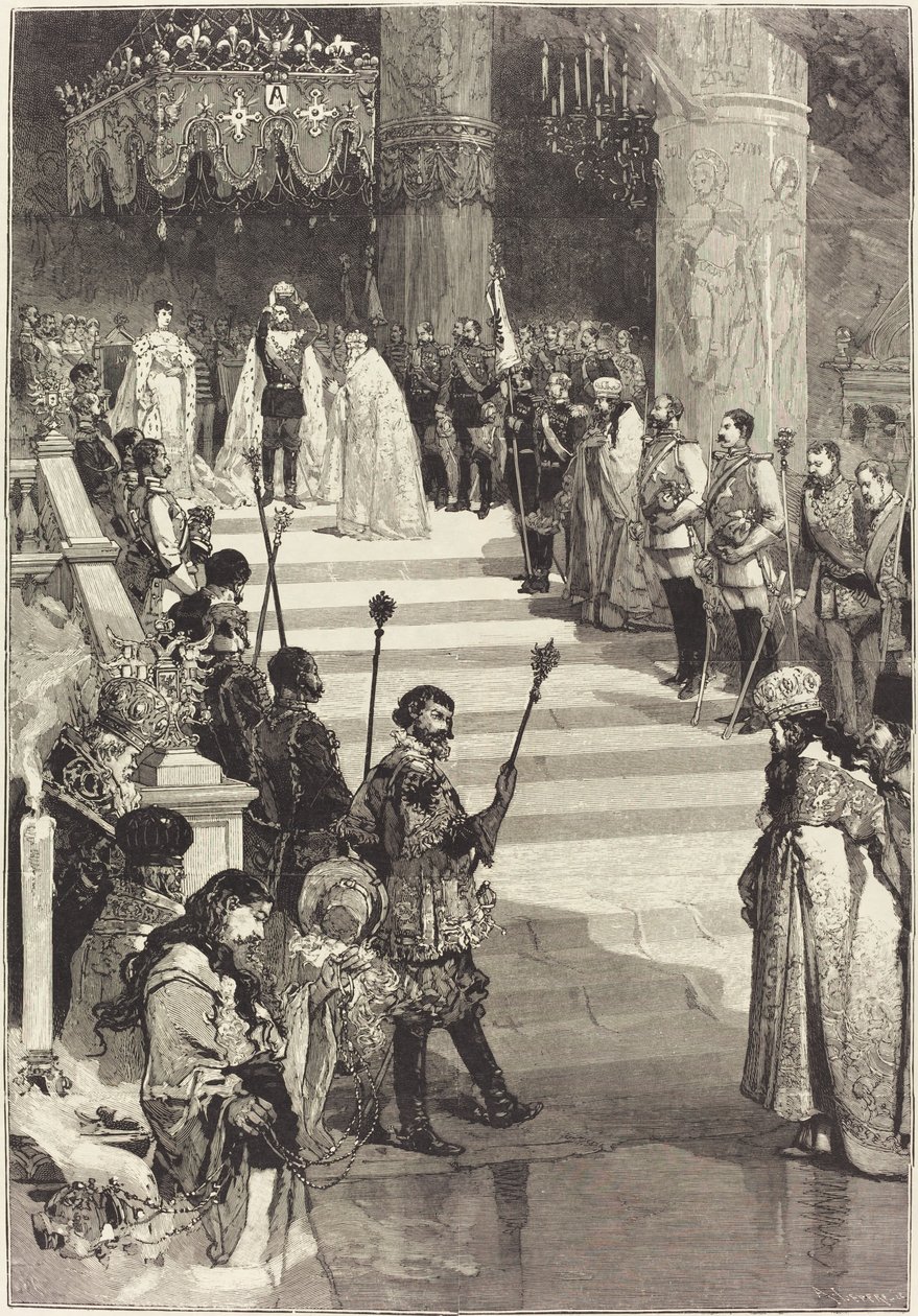 Kroningen av keiser Alexander III av Russland (27. mai) av Auguste Lepere