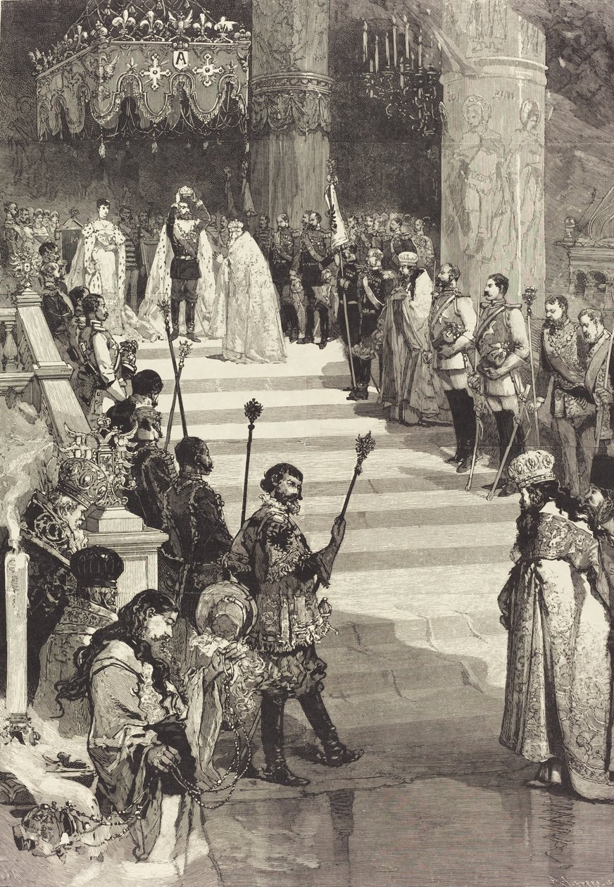 Kroningen av keiser Alexander III av Russland 27. mai 1883. av Auguste Lepere