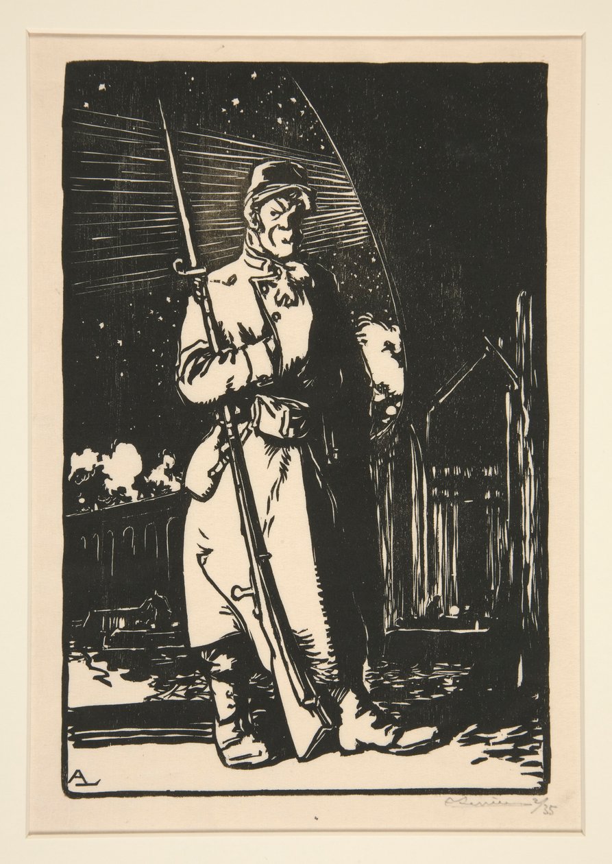 Le G. V. C. (Vaktere av kommunikasjonskanalene), fra The War of 1914, første serie, nr. 9 av Auguste Lepere