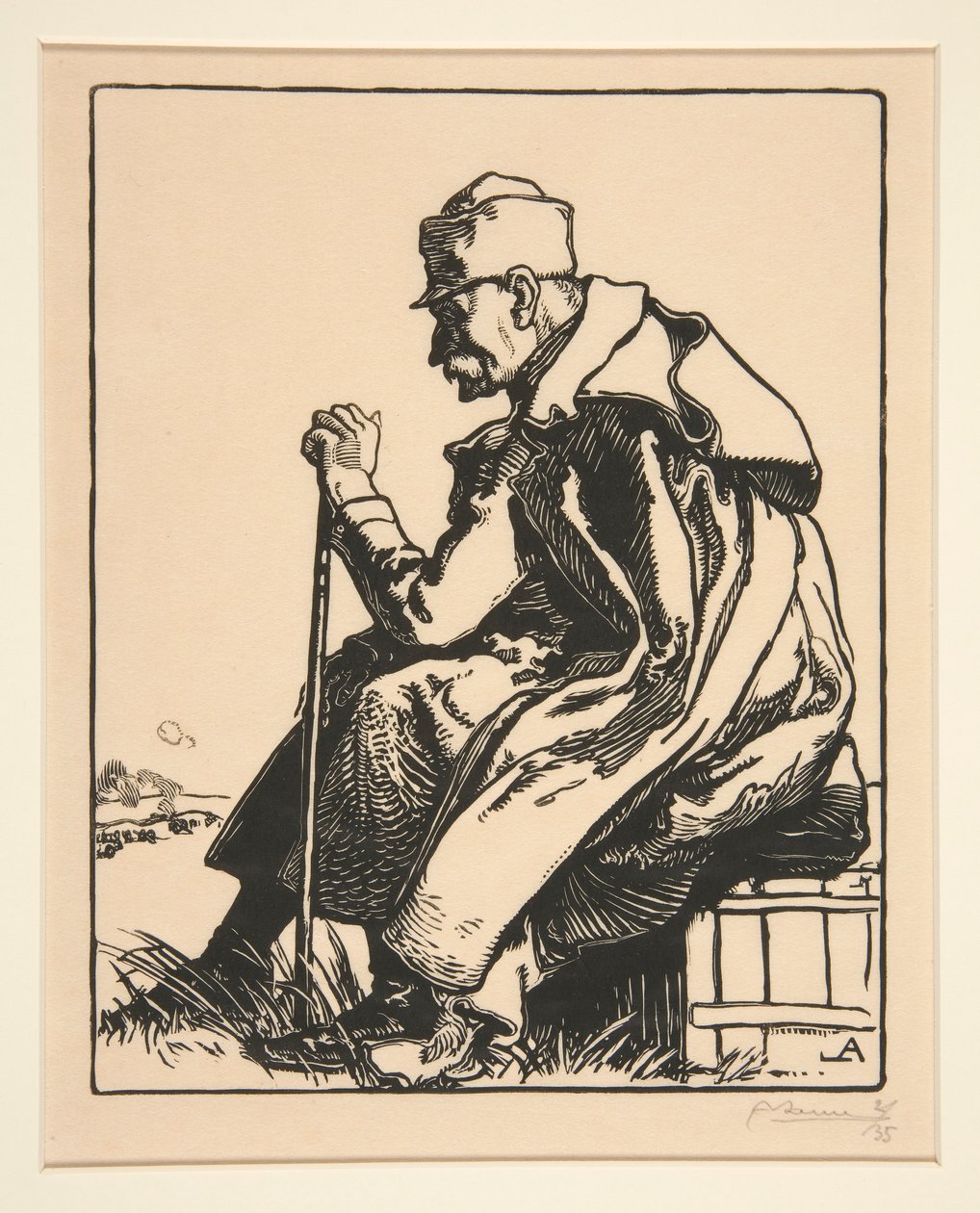 Le Roi de Serbie (Kongen av Serbia), fra La Guerre de 1914, første serie, nr.4 av Auguste Lepere