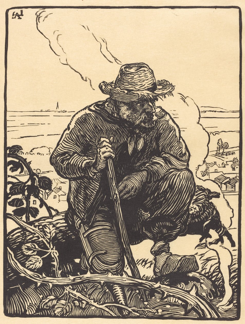 Landstiggeren, 1895. av Auguste Lepere