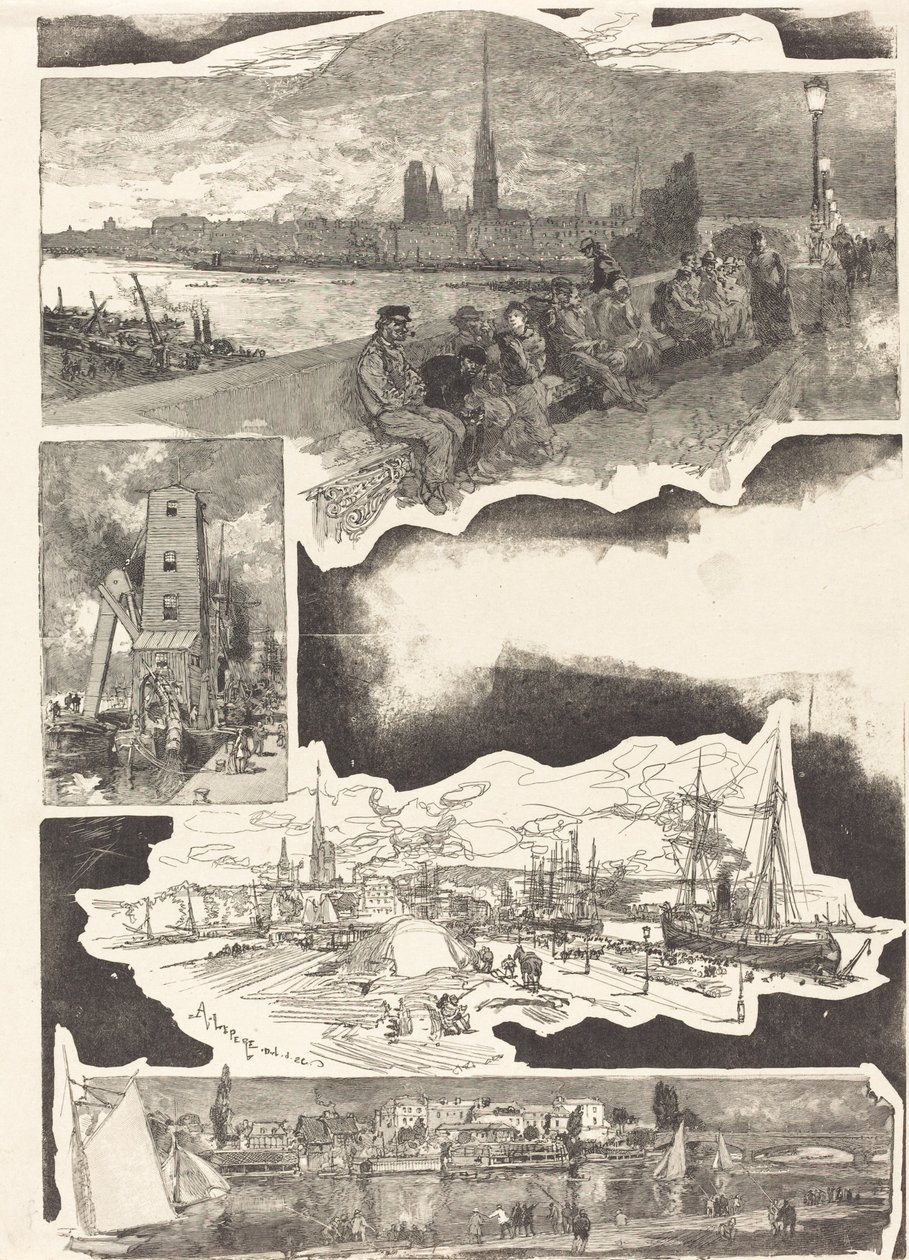 Rouen av Auguste Lepere
