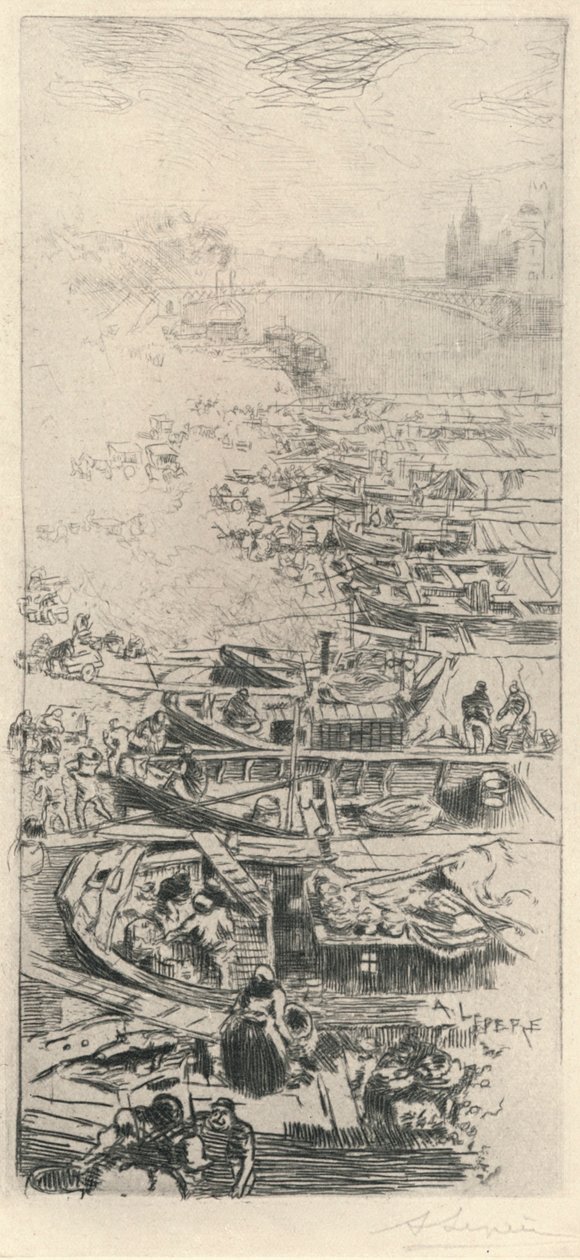 Eplemarkedet, 1915 av Auguste Louis Lepère