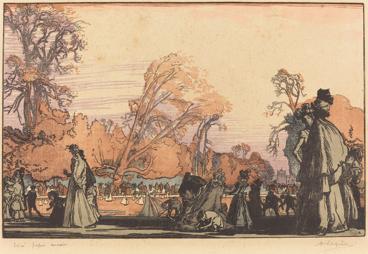 Dammen i Tuileriene av Auguste Lepere
