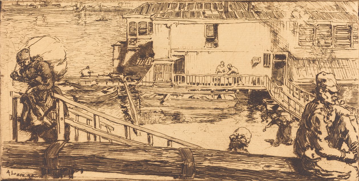 Vaskehuset Vaskehuset, 1891. av Auguste Lepere