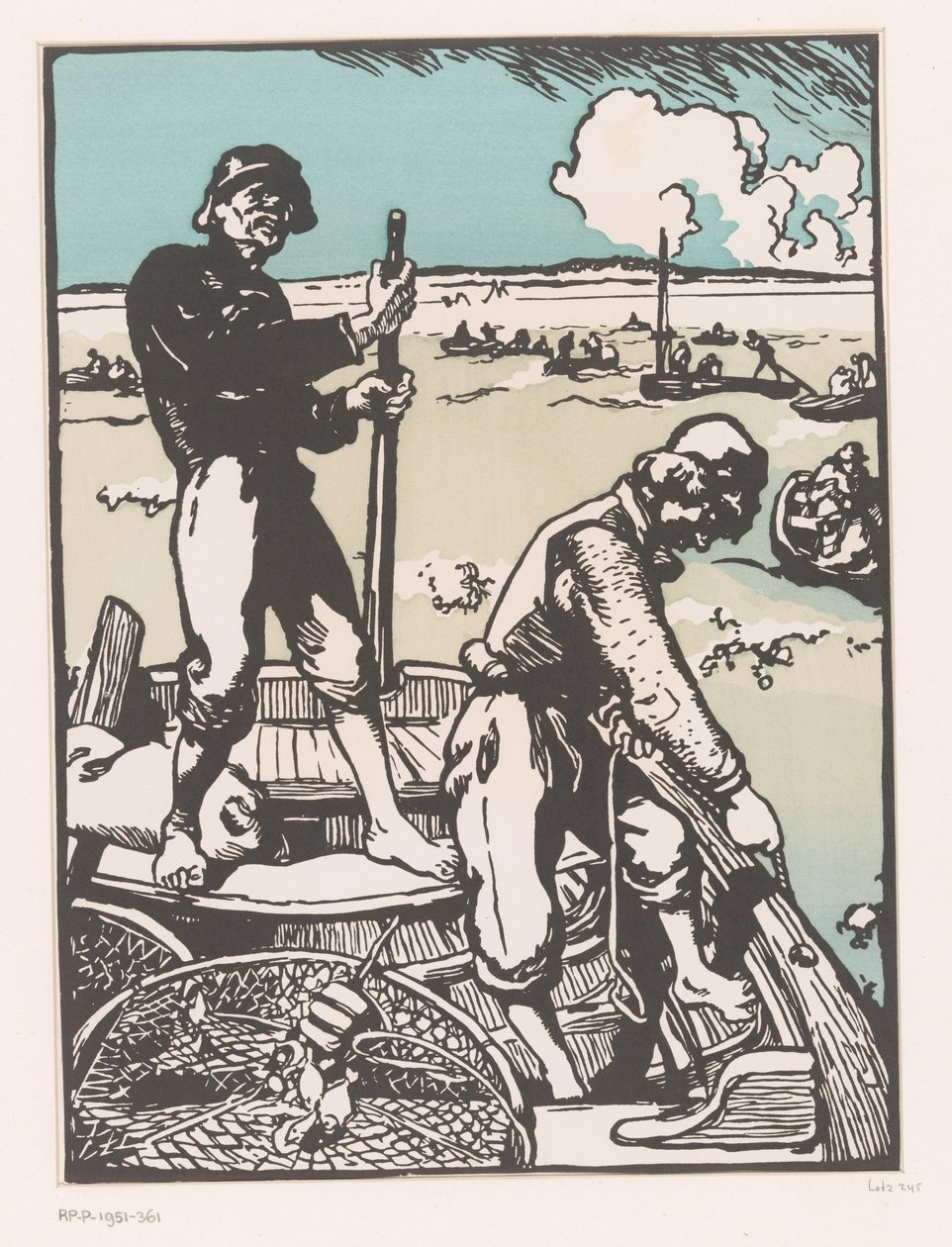 Twee skruer Rekefiskere av Auguste Lepere