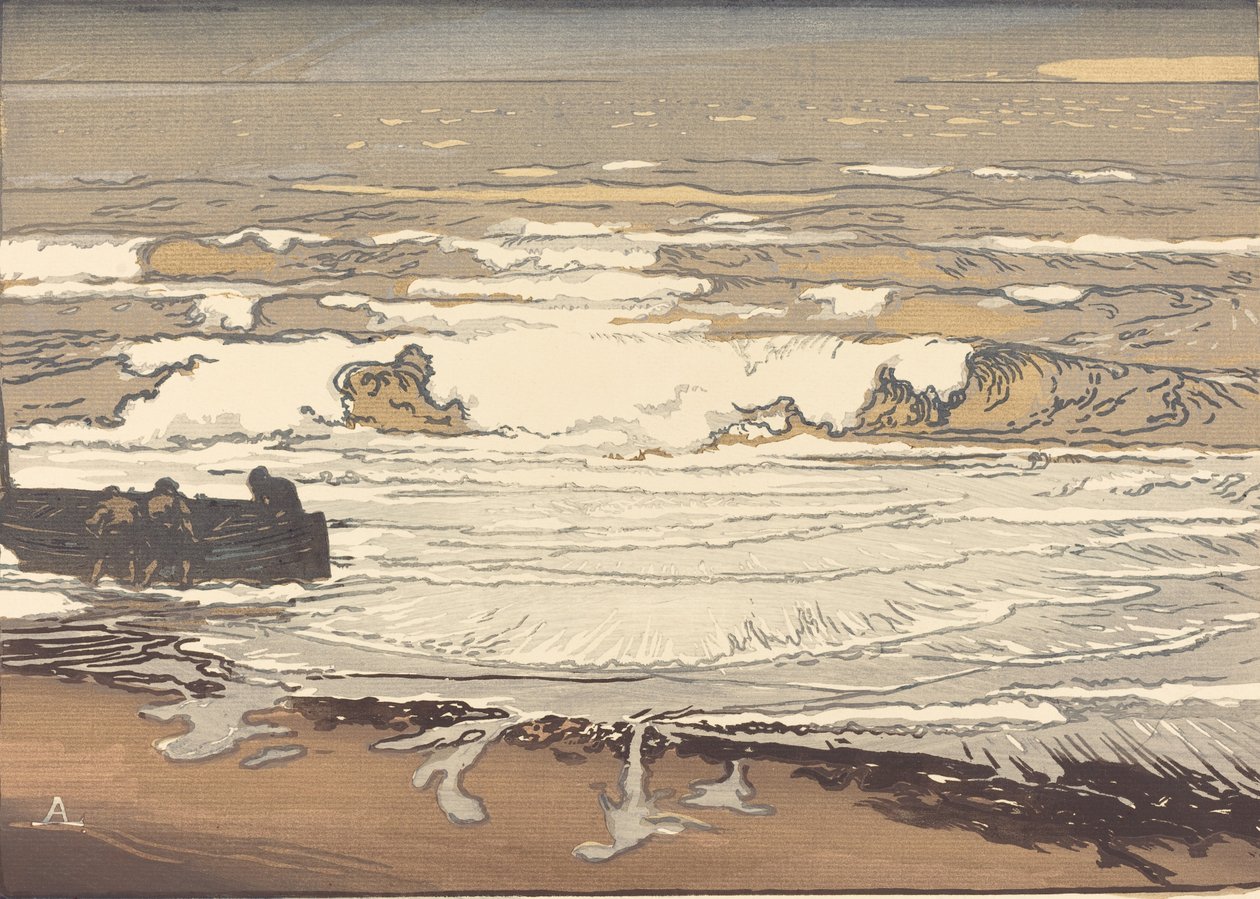 Unfurled Waves, Flood of September, 1901 Les Vagues deferlent, 1901. av Auguste Lepere