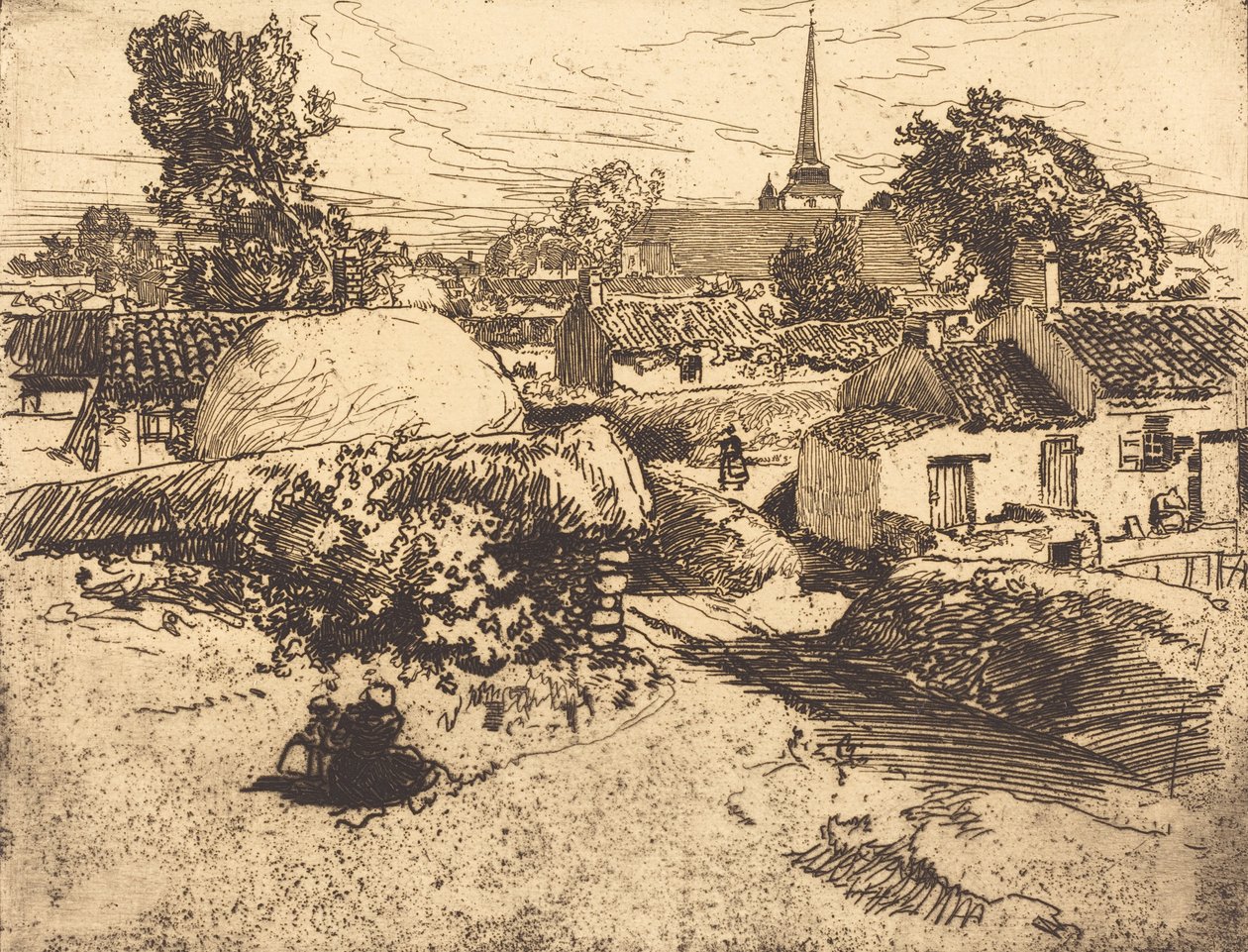 Utsikt over St.-Jean-de-Mont, Vendee Utsikt over St.-Jean-de-Mont, Vendee, 1892. av Auguste Lepere