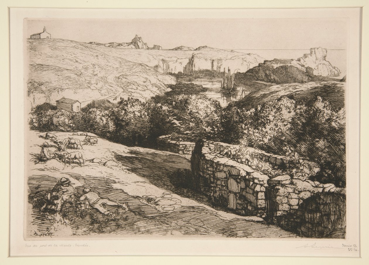 Utsikt over Port de la Meule (øya av Auguste Lepere