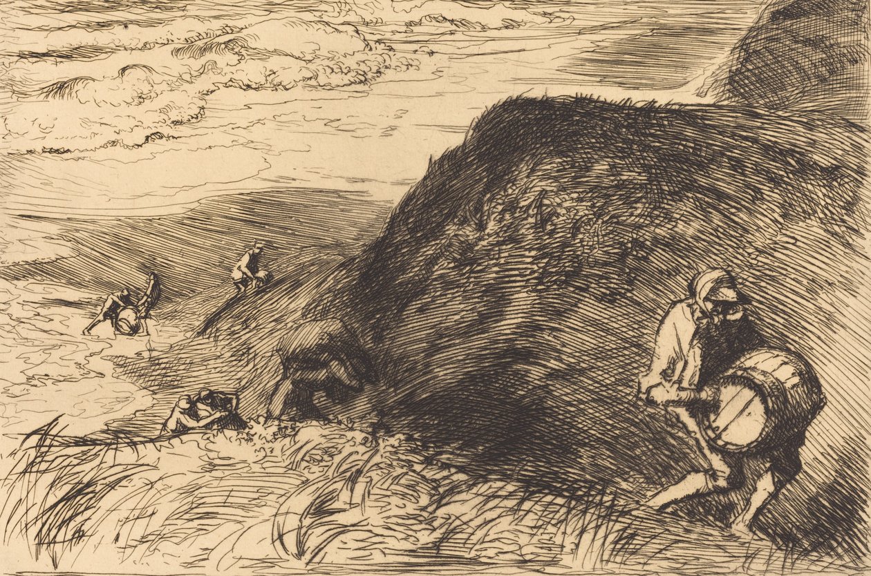 Wreckers, Saint-Jean-de-Monts Skipsforlisplyndrere, Saint-Jean-de-Monts, 1915. av Auguste Lepere
