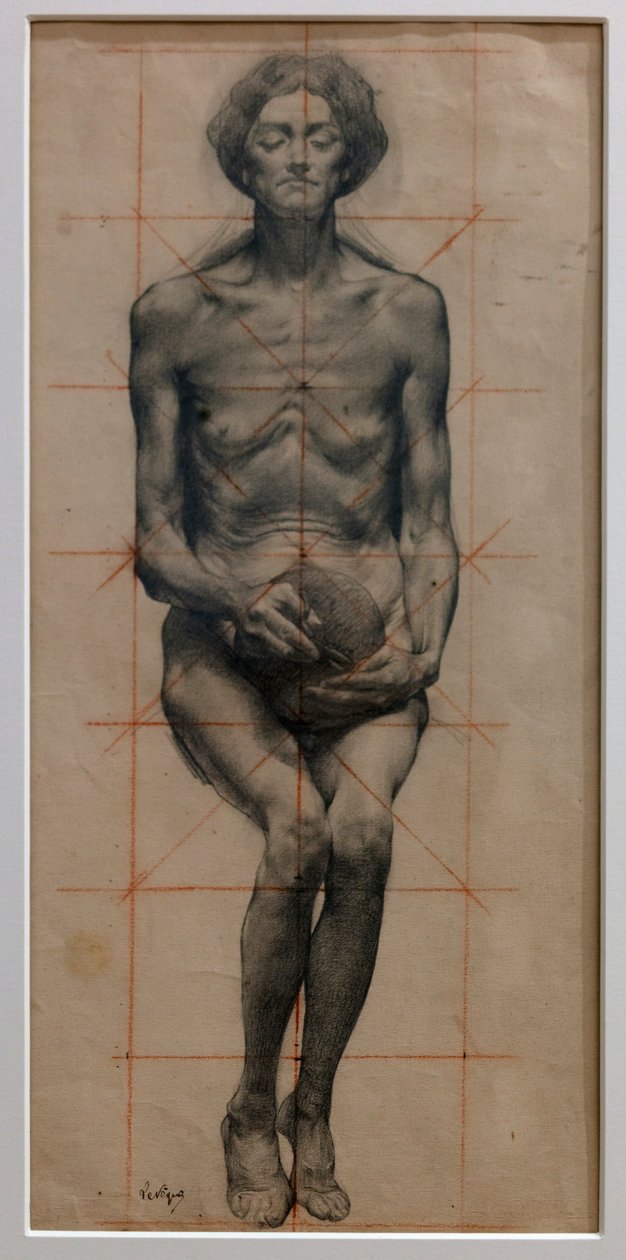 Corporal Study (blyant på papir) av Auguste Levêque