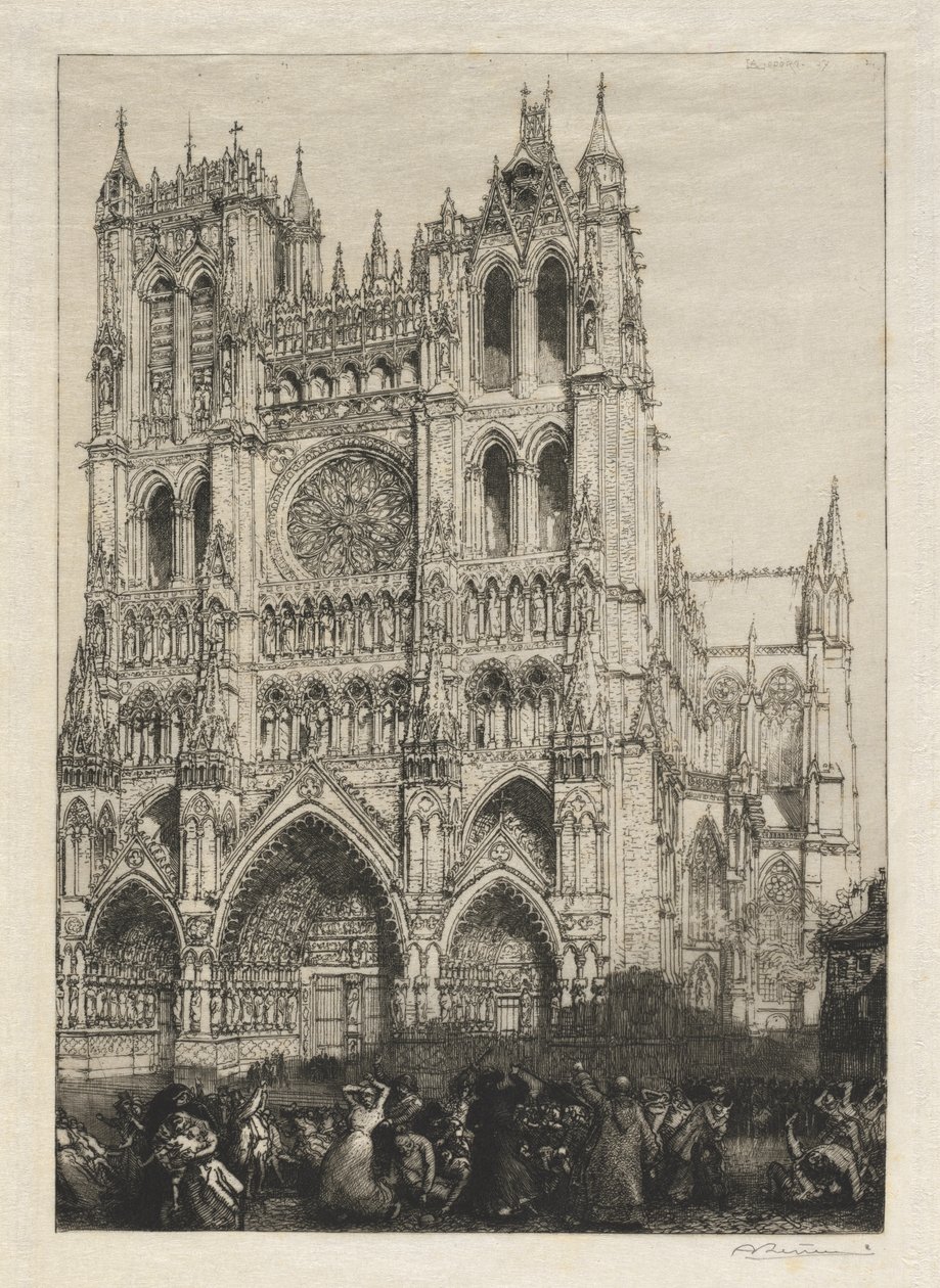 Amiens katedral, inventardag av Auguste Louis Lepère