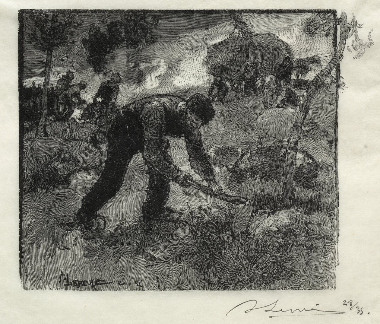 Lynggravere av Auguste Louis Lepère